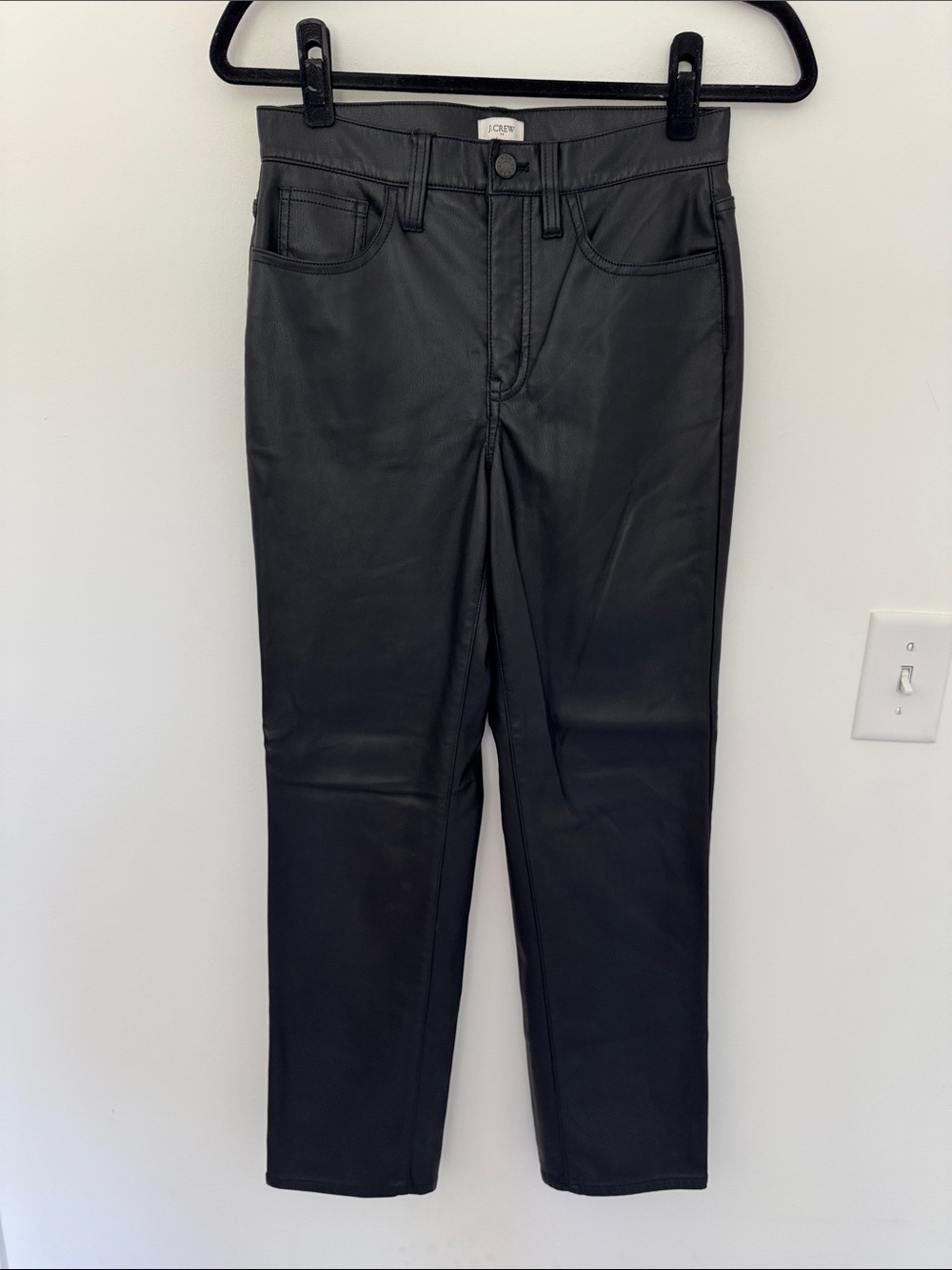 J. Crew Faux Leather Black Pants - Size 27